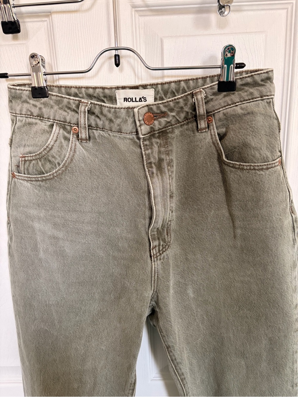 Rolla’s Dusters High Rise Slim | Olive - Picture 5 of 11